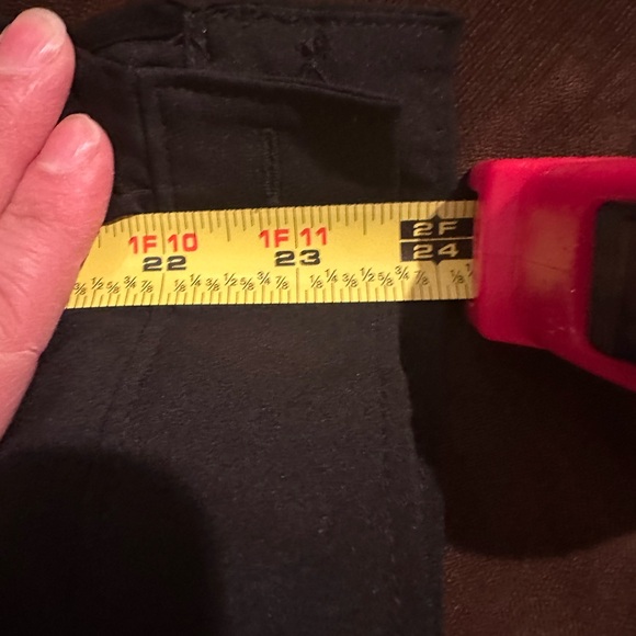 Anne Klein Black Sheer Gold Buttons Rolle Up Tabs & 2 Pockets InnFront. Sz 1X. - Picture 10 of 12